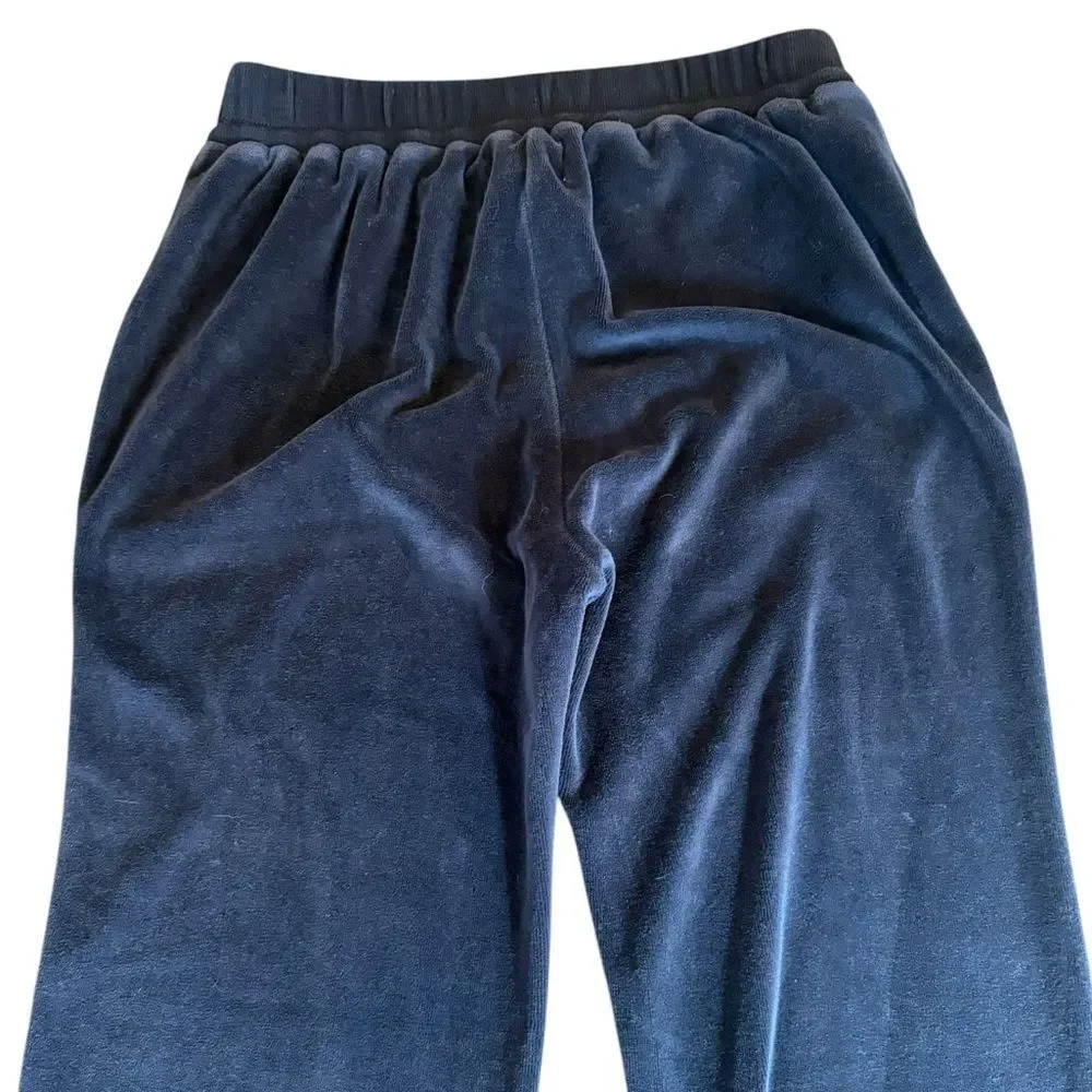 Madewell MWL Velour Crewneck Sweatshirt And Slim Joggers Set Womens XS Navy Blue